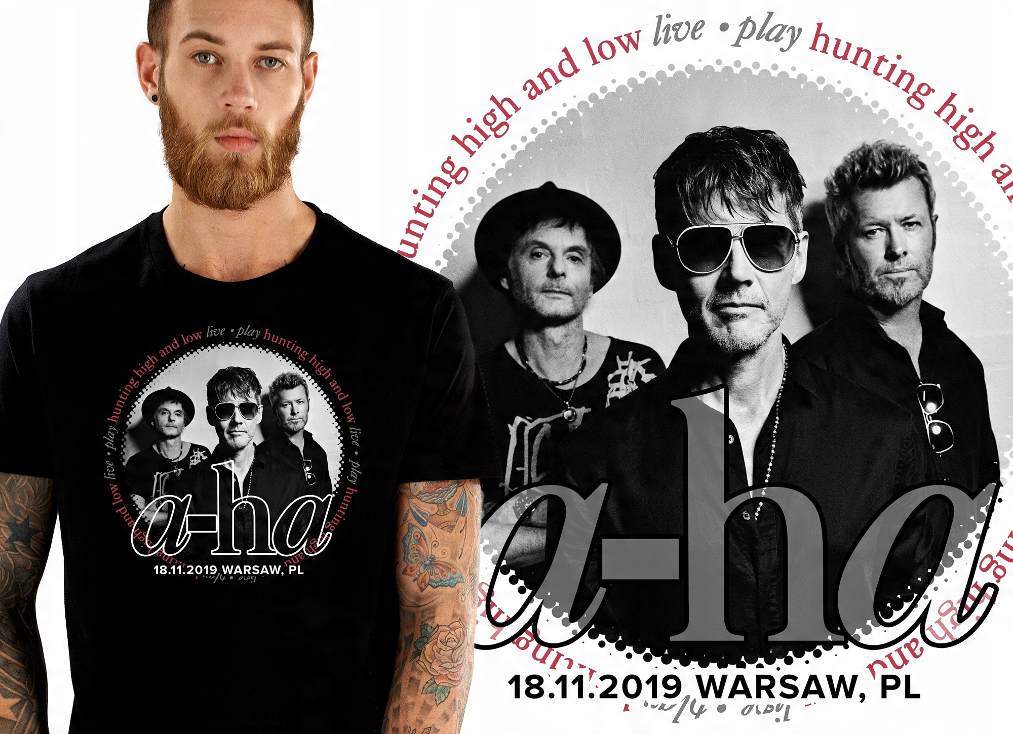 

A-ha Aha Tour 2019 Koncert Wawa Koszulka Męska XL