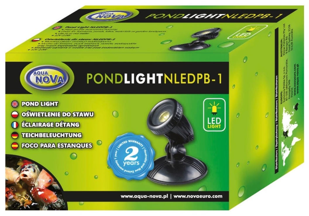 AQUA NOVA LAMPA OŚWIETLENIE DO OCZKA NLED-PB1