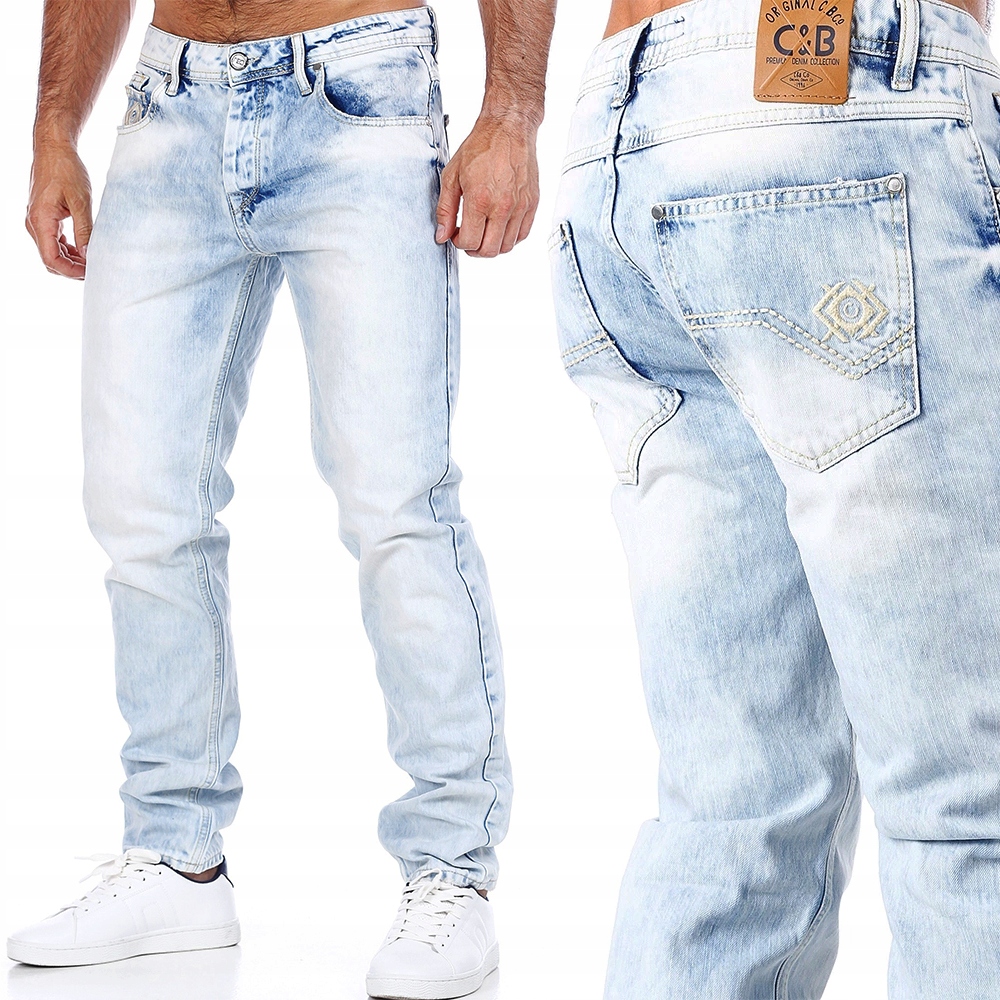 

Spodnie Cipo Baxx Jeansy Jasne Przecierane IceBlue