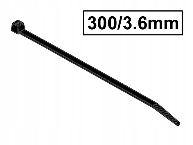 

Opaska zaciskowa trytytka 300/3.6mm czarna 100szt