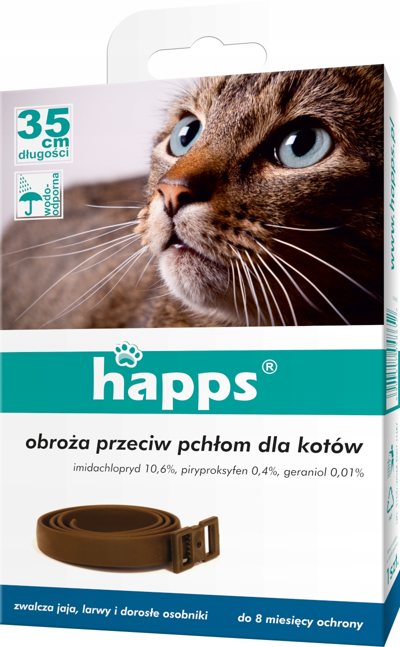 

Happs Obroża Na Pchły Kleszcze Przeciwpchelna Kot