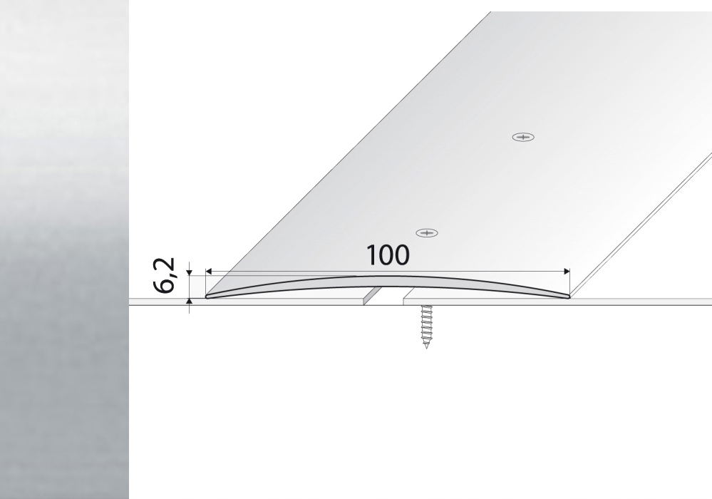 

Listwa 100cm łączeniowa klejona Srebro 100mm - A72