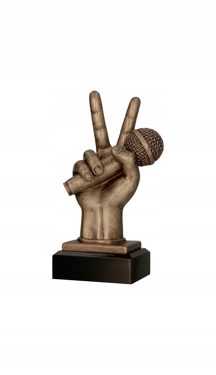 Figurka Statuetka Puchar Mikrofon 20 cm Muzyka grawer