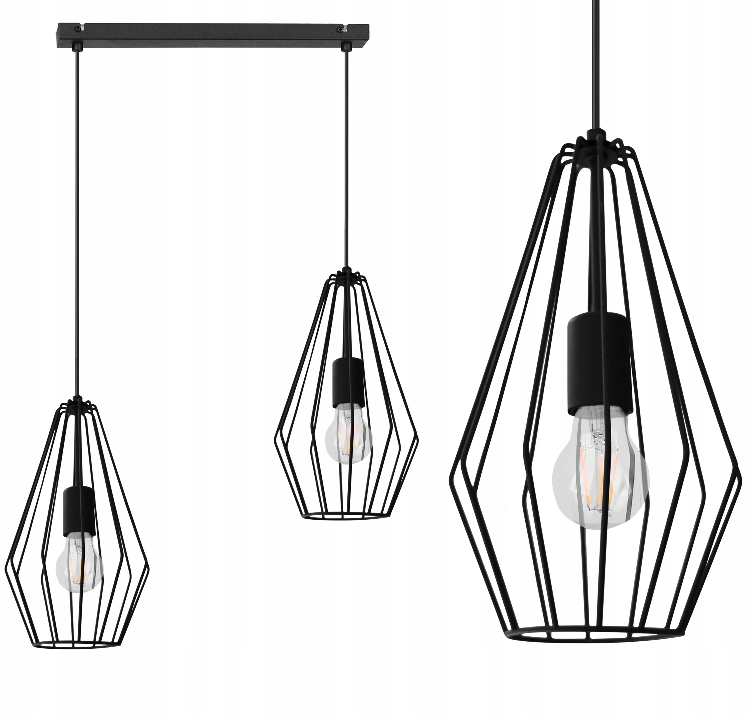 

Lampa Sufitowa Wisząca Loft Industrial Diament E27