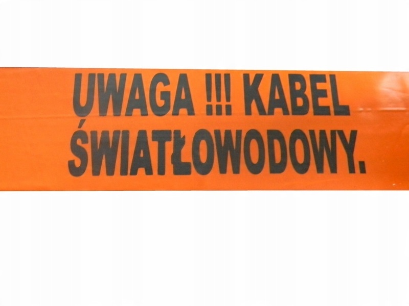 

Folia ostrzegawcza pomarańczowa uwaga świałowód