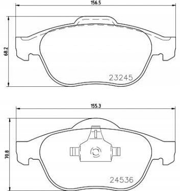 ПЕРЕДНИЕ КОЛОДКИ RENAULT GRAND ESPACE ESPACE 4 IV 02 -. Installation side Front