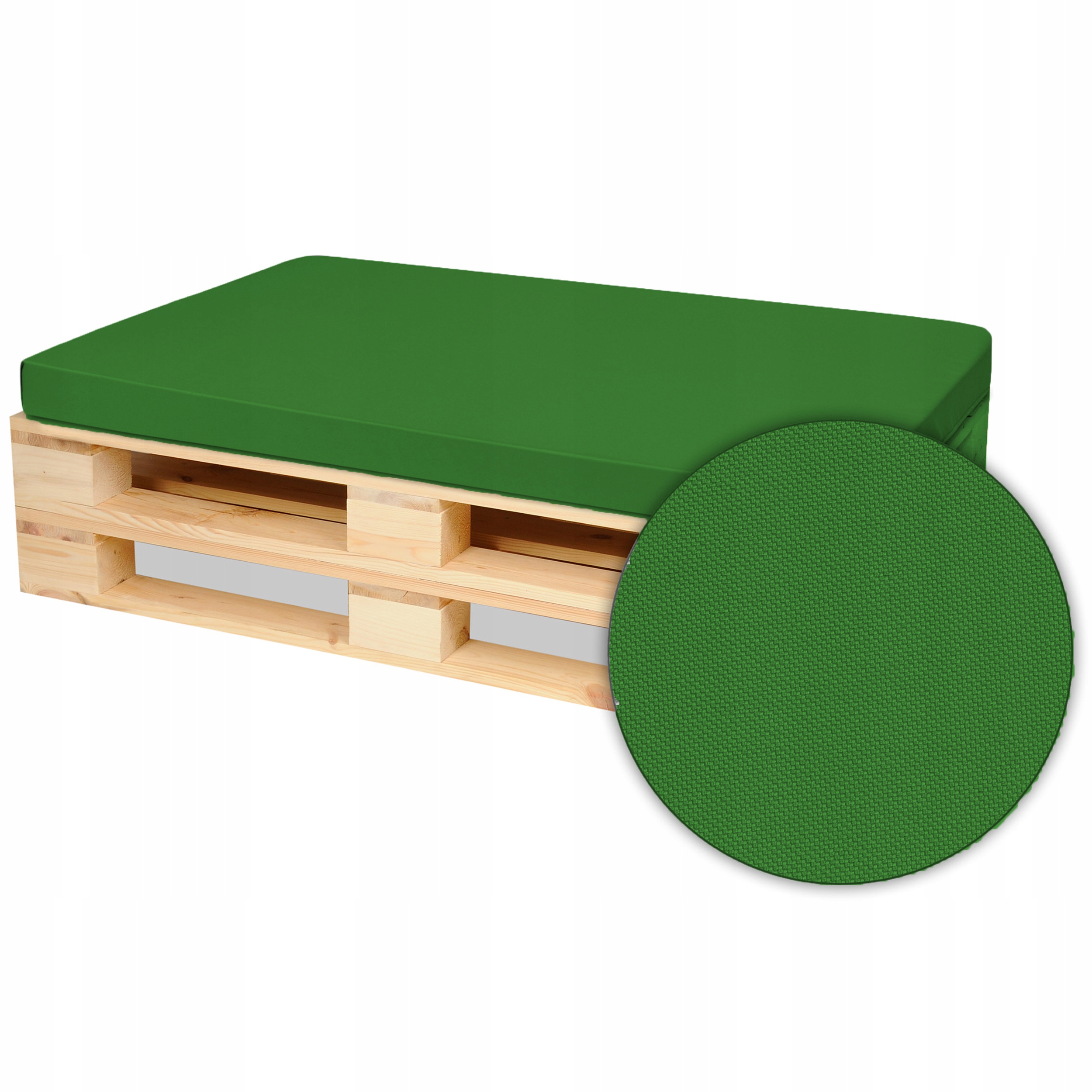 Polštář na nábytek z palety 120x80x8 zelený