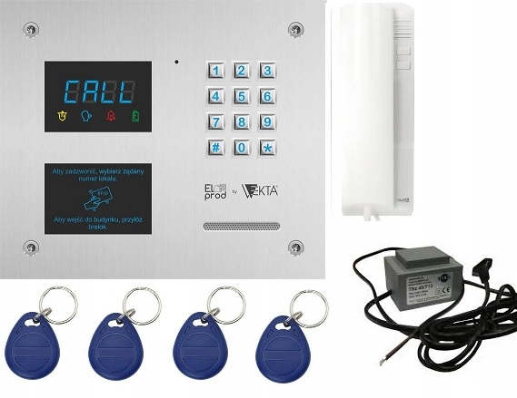 domofon Elprod jednorodzinny rfid szyfrator zestaw