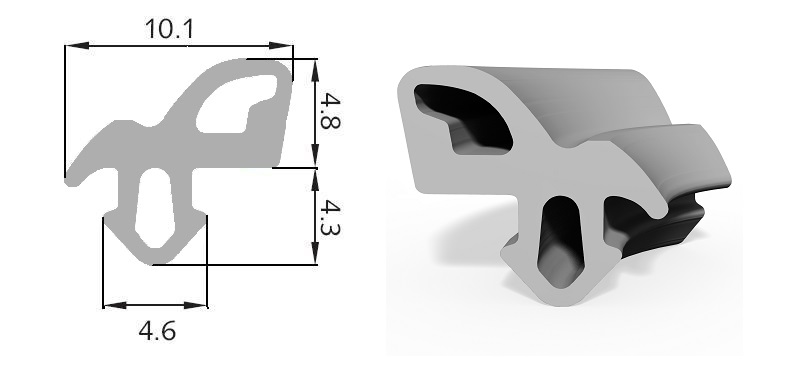 Uszczelka na RAMĘ do okien ALUPLAST S-1560A Kod producenta S-1560A