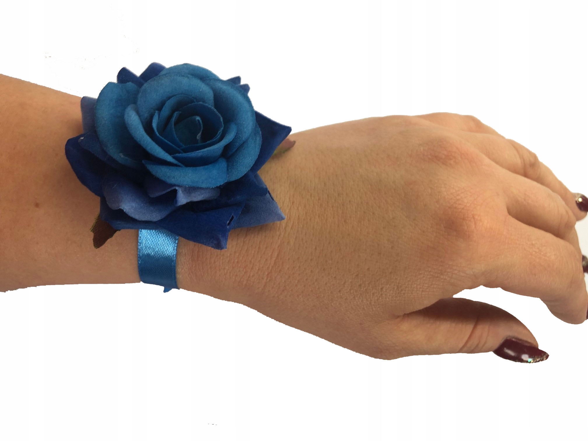 KOTYLIONY #40 DUŻE RÓŻE GRANATOWE KOTYLION RĘKĘ Kolor dominujący odcienie niebieskiego