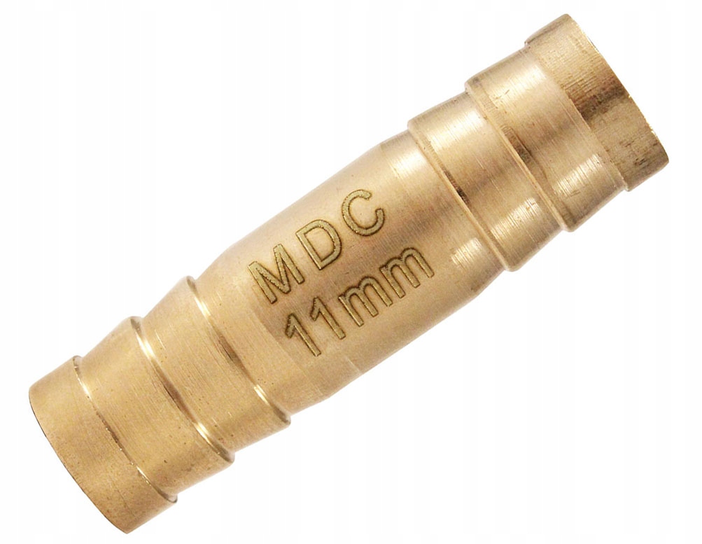 ZŁĄCZKA MOSIĄDZ 11mm łącznik dwójnik króciec wąż