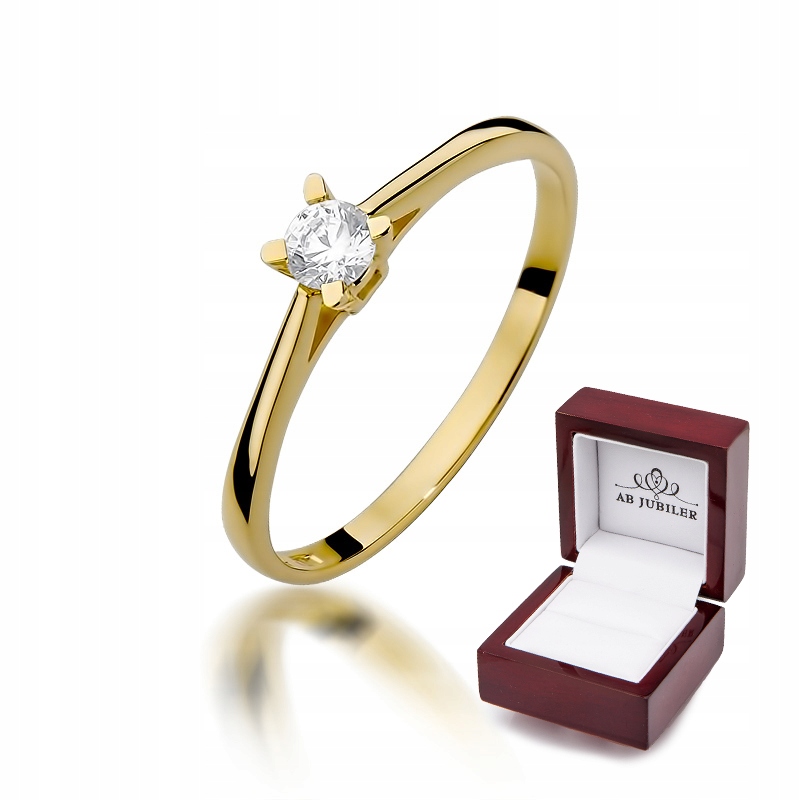 

Złoty Pierścionek 585 Zaręczynowy Brylant 0,15ct