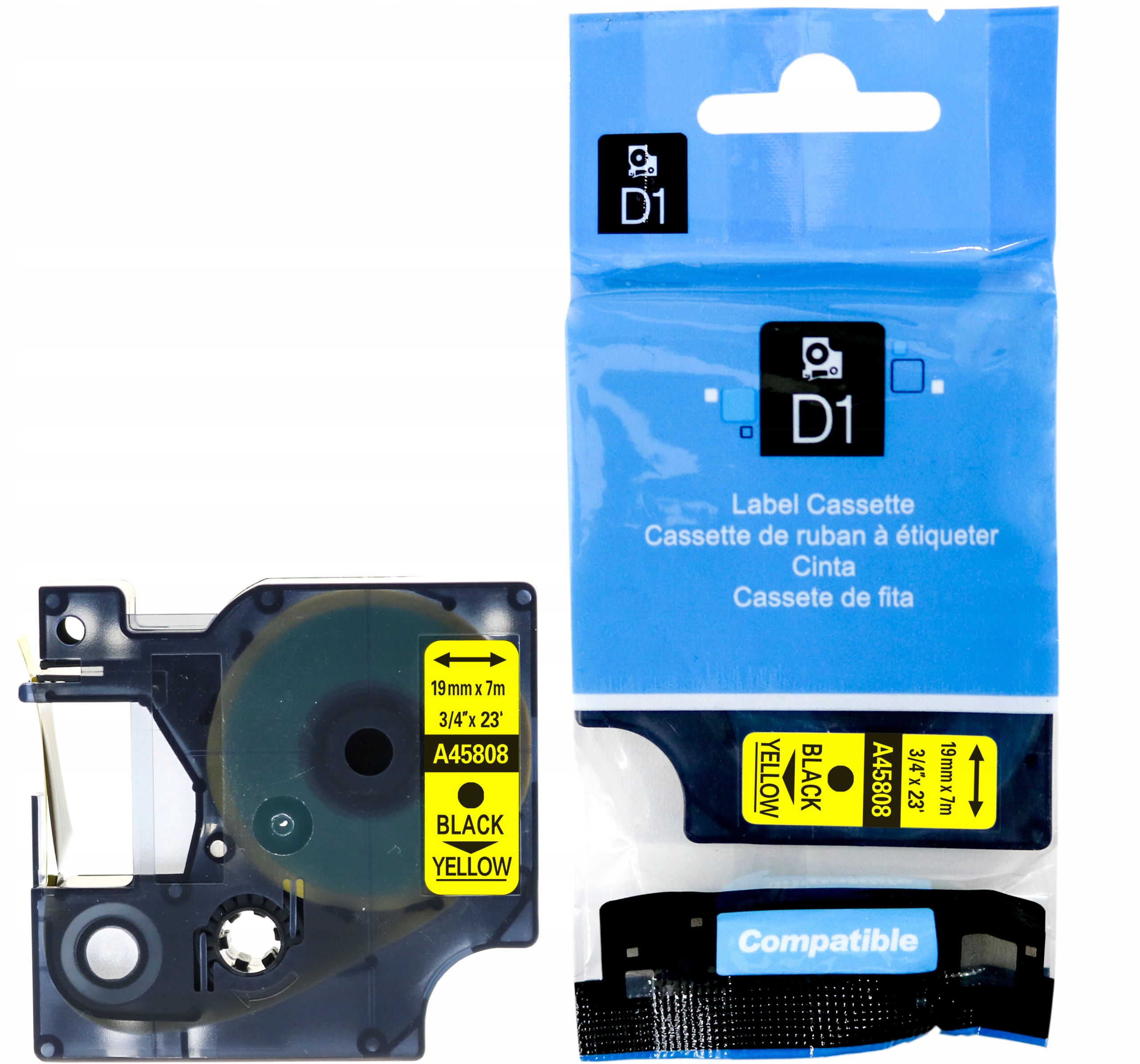 

Taśma do D1 Dymo 45808 żółta/czarny 19mm S0720880