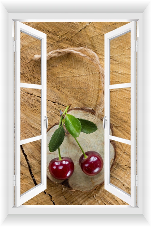 

Fototapeta Okno 3D Widok Kuchnia Jadalnia 80x120