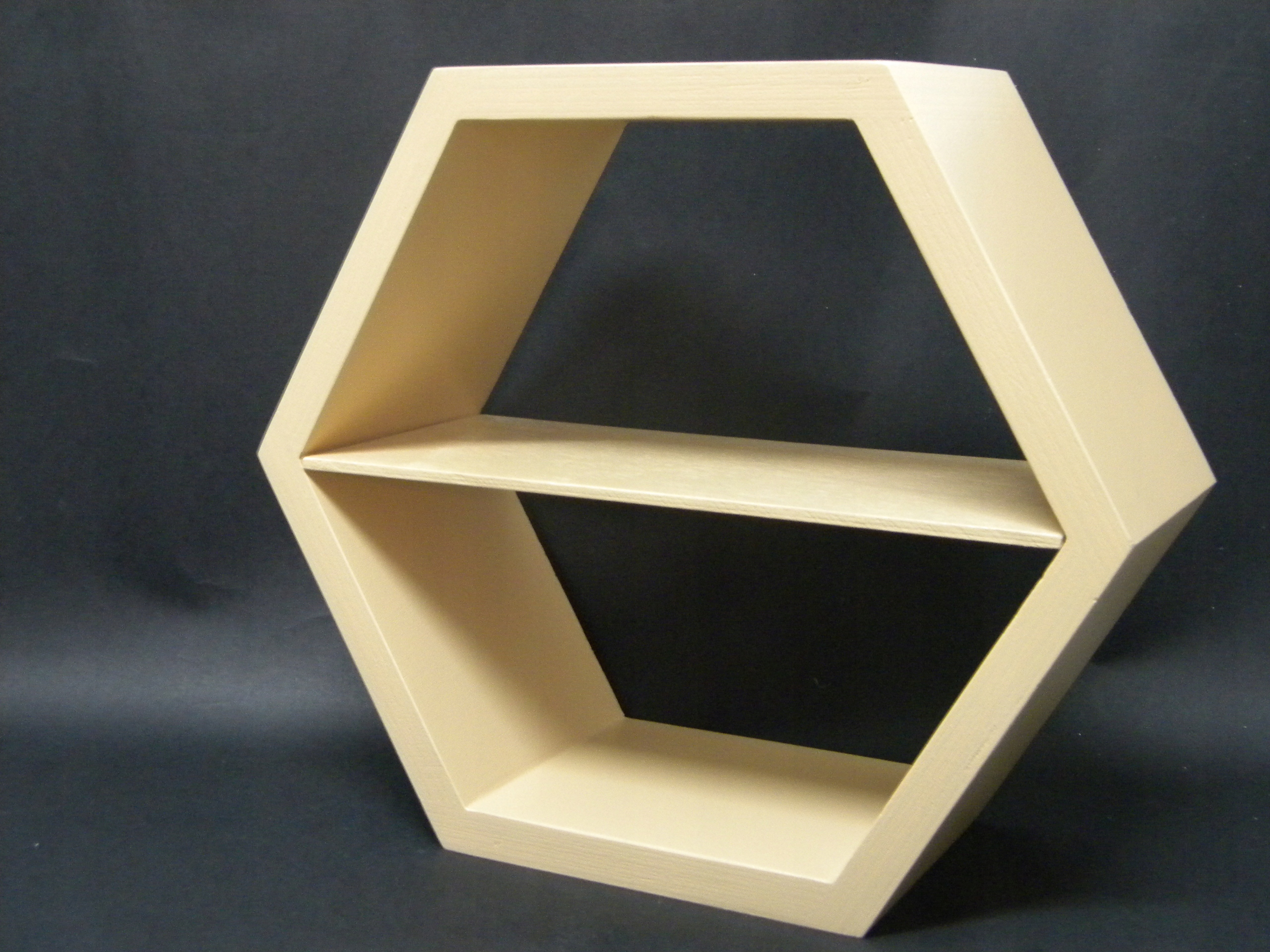 DREWNIANA PÓŁKA PLASTER MIODU HEXAGON TOFFI Materiał drewno