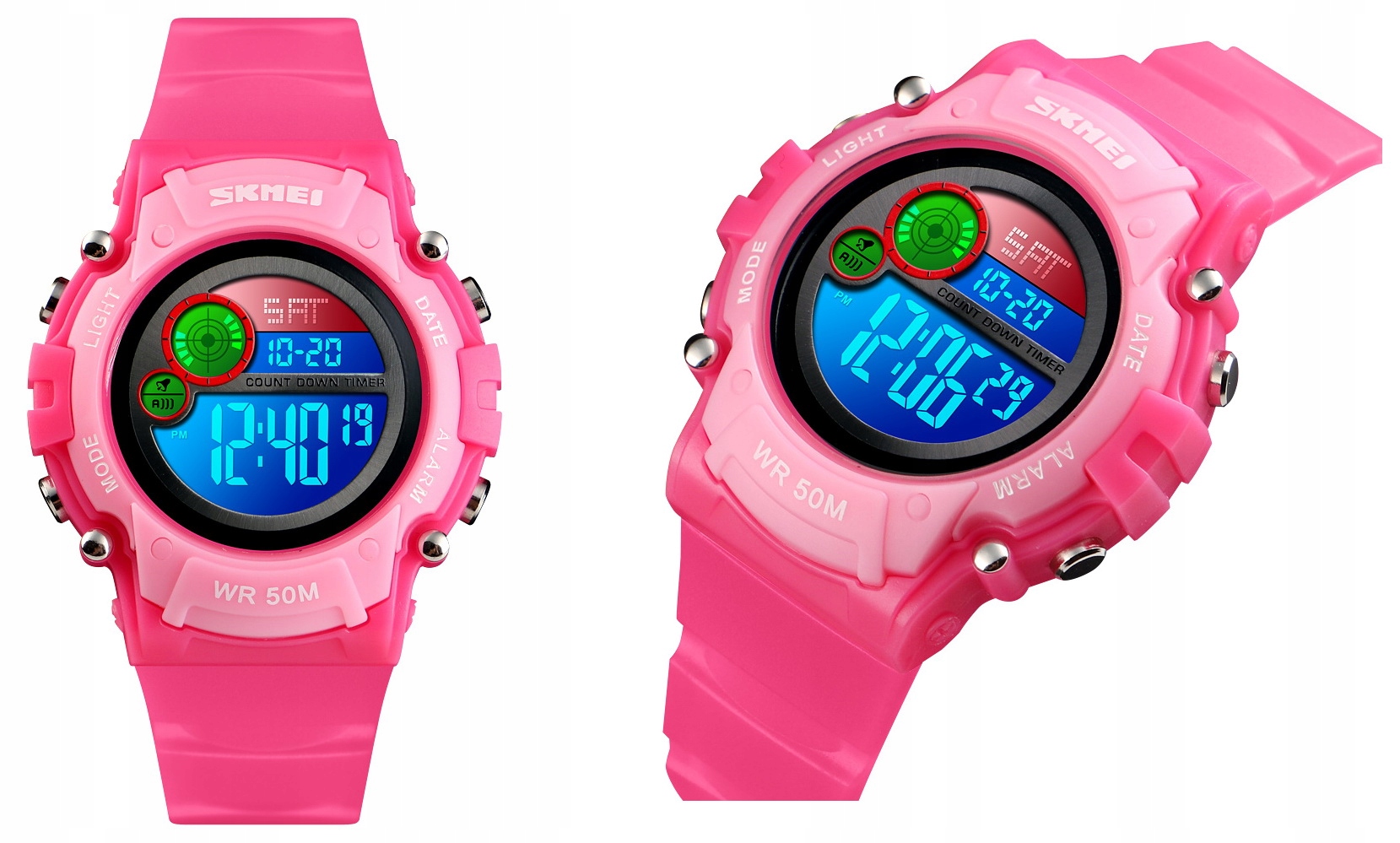 SUPER ZEGAREK DLA DZIECKA KOLOROWE LED NOWY MODEL Rodzaj analogowo - cyfrowe