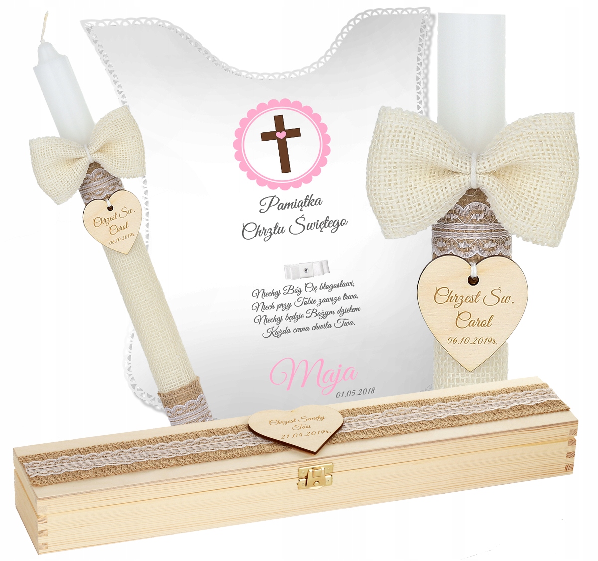 ŚWIECA NA CHRZEST GRAWER PUDEŁKO SZATKA DO CHRZTU Rodzaj świeca
