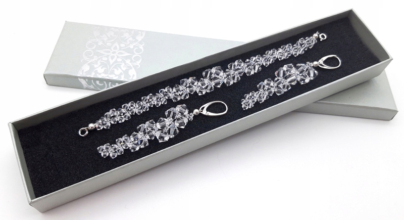 

komplet biżuterii Swarovski el. Srebro kryształy