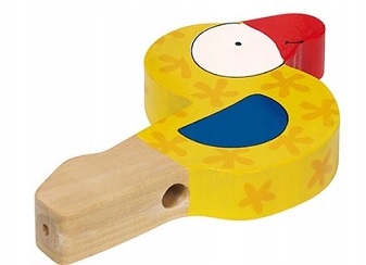 GOKI GWIZDEK ZABAWKI DLA DZIECI DREWNIANE PTASZKI GWIZDKI