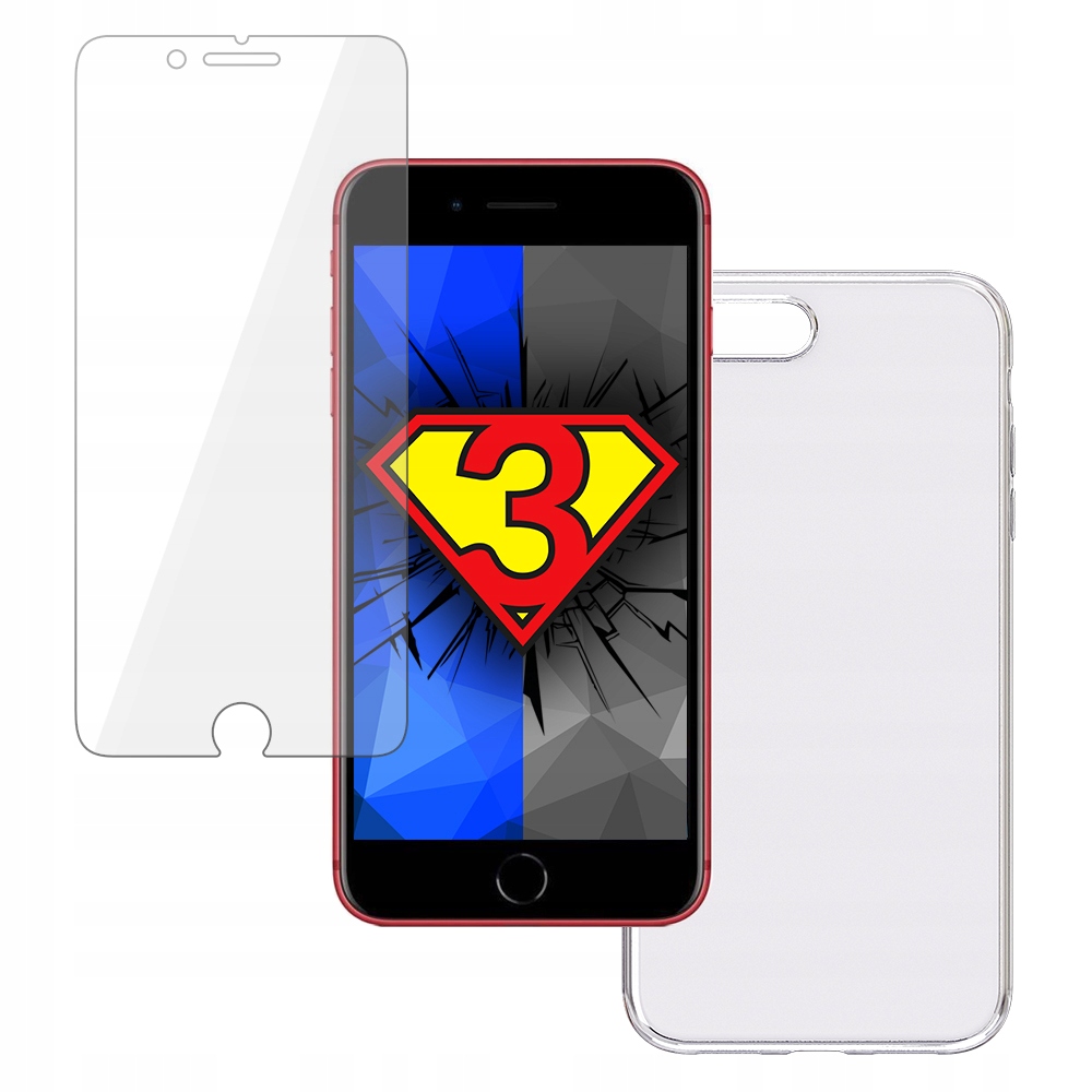 

Szkło+etui 3mk HardGlass ClearCase - iPhone 7+ 8+