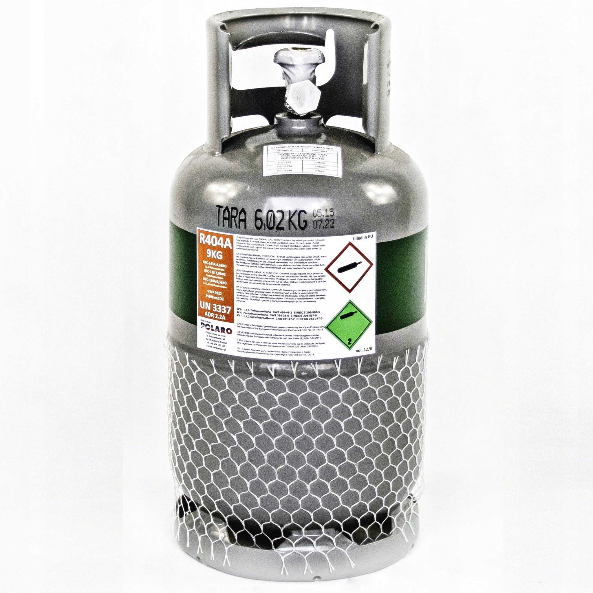 CZYNNIK CHLODNICZY R404A 9KG GAZ LEGALNY POLARO