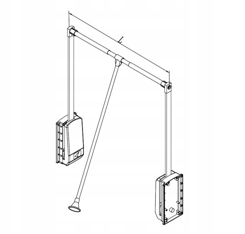 PANTOGRAF WIESZAK OPUSZCZANY 600-830 MM AMIX Kod producenta AM004