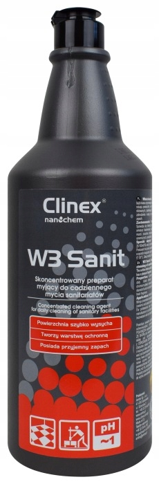 

Clinex W3 Sanit 1L Koncentrat Do Mycia Łazienek