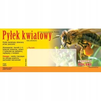 

Etykieta na Pyłek kwiatowy 50 szt etykiety EP1