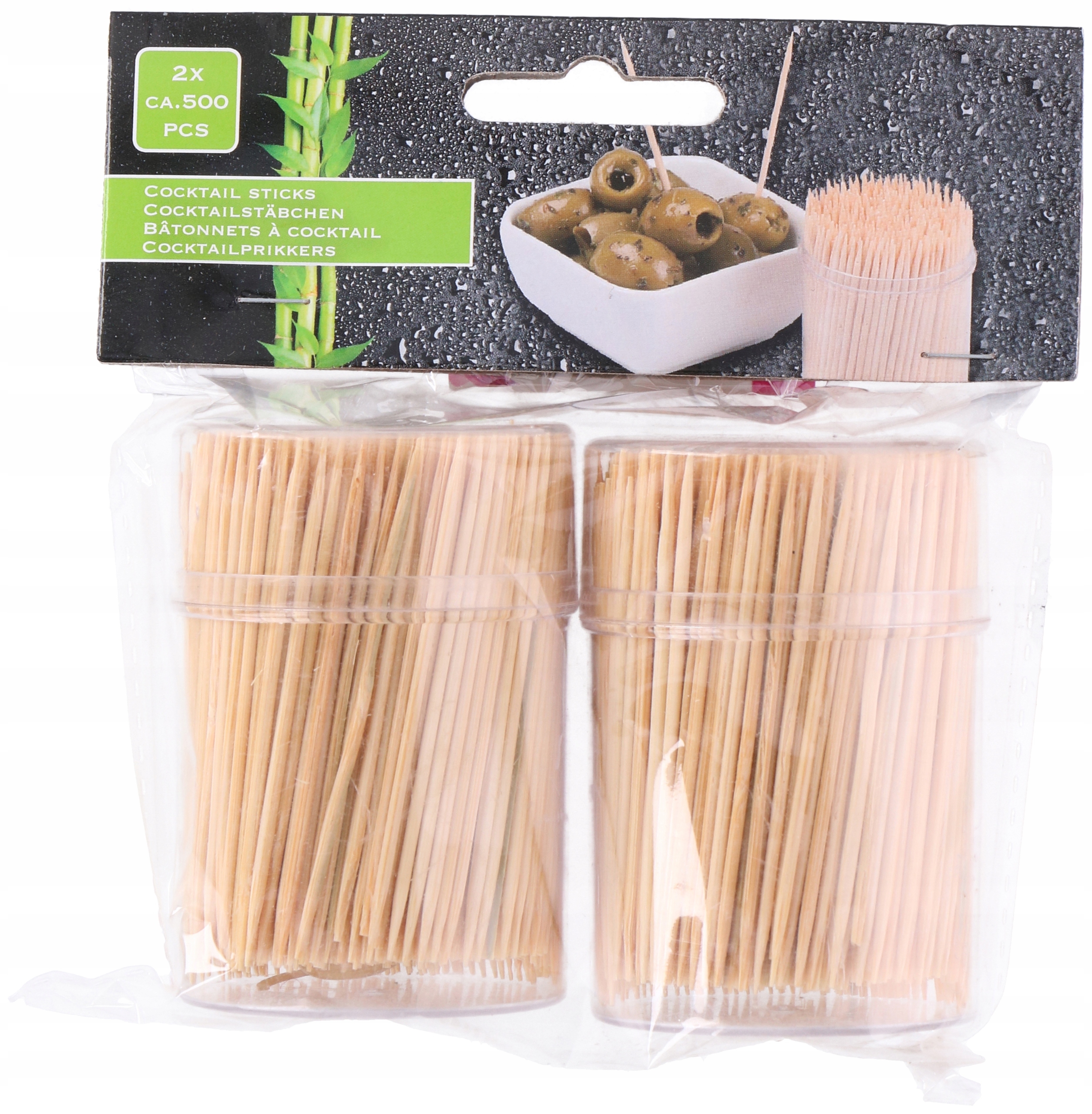 WYKAŁACZKI PATYCZKI BAMBUSOWE 2 X 500 SZT 1257 Długość 6.5 cm