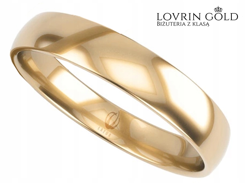 Klasický pánský snubní prsten ze zlata 585, moderní vzor, velikost 14, 14kt – ideální jako dárek