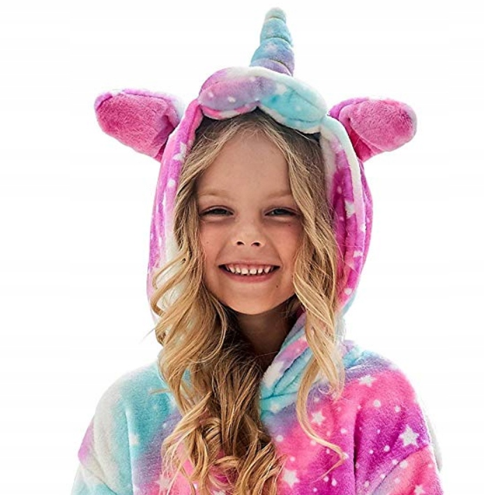 JEDNOROŻEC PIŻAMA KIGURUMI STAR GALAXY 134-140-146 Zapięcie zamek