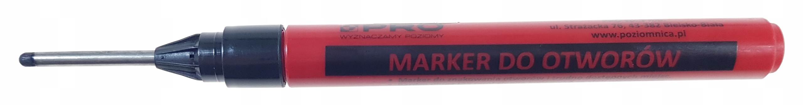 

Marker do głębokich otworów czarny do znakowania