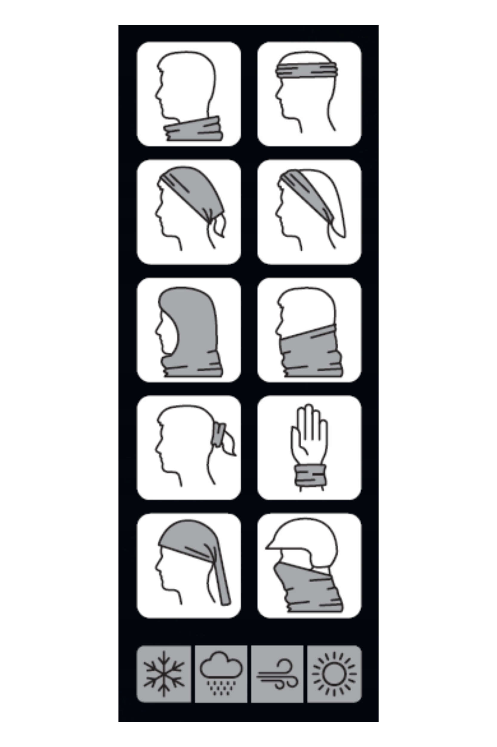 SPAIO BANDANA WIELOFUNKCYJNA KOMIN EXTREME-PRO czarno zielona Marka inna