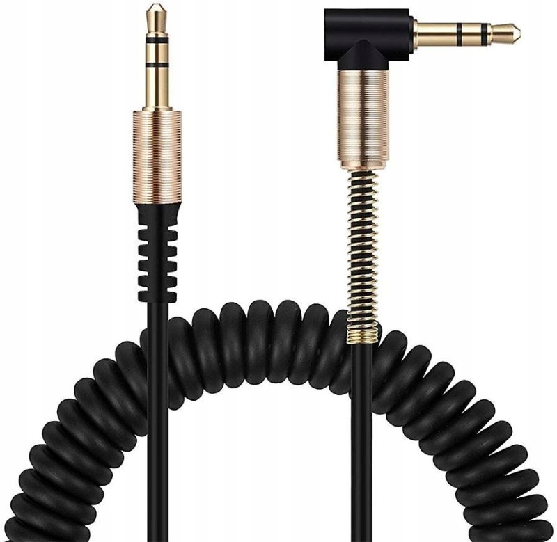 

Kabel Spirala Kątowy Aux Mini Jack 3,5mm 1M Audio