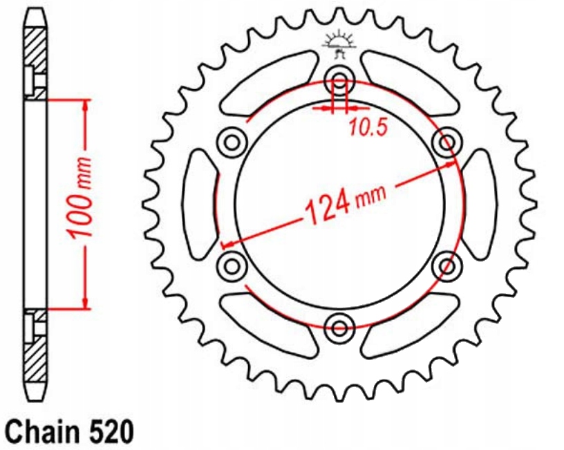 Zadní ozubení 520 45 48 zubů Ducati Mh 900 E 01-02 Nové