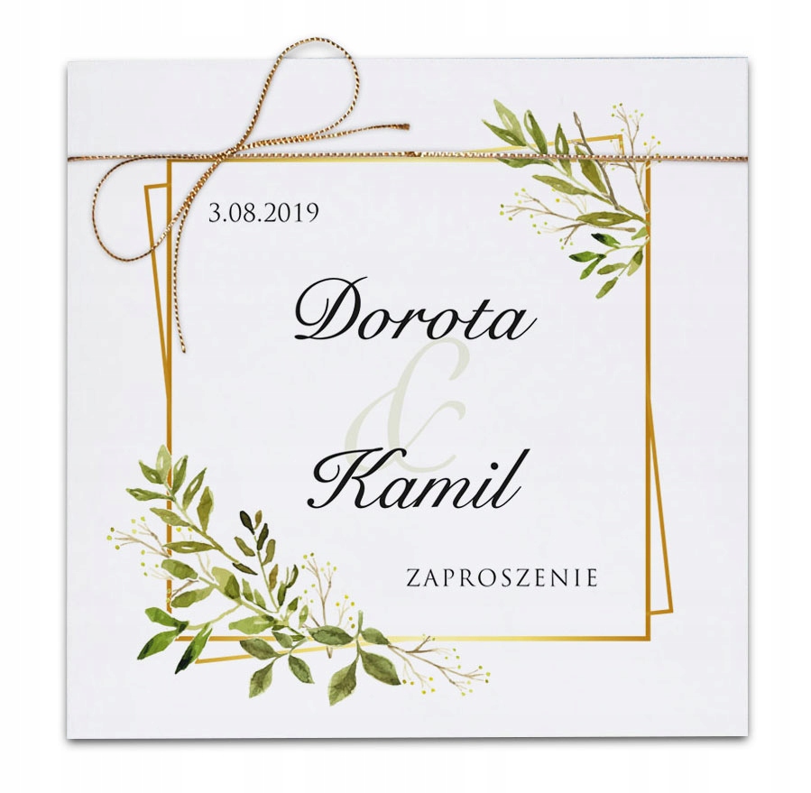 Zaproszenia na ślub cywilny wesele boho W 2 DNI!