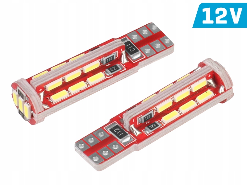 Żarówka W5W T10 12V 27xLED 4014 CANBUS biała 2szt. Producent Vision