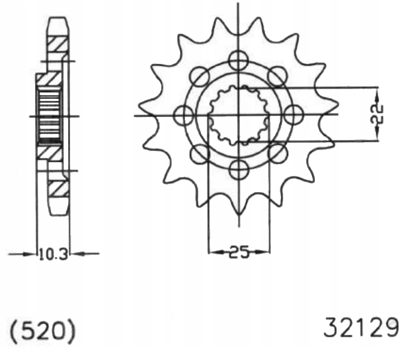 Přední ozubené kolo MV Agusta F4 1000 R 06-13 Nové
