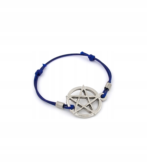 

Bransoletka Pentagram Sznurek Szafirowy