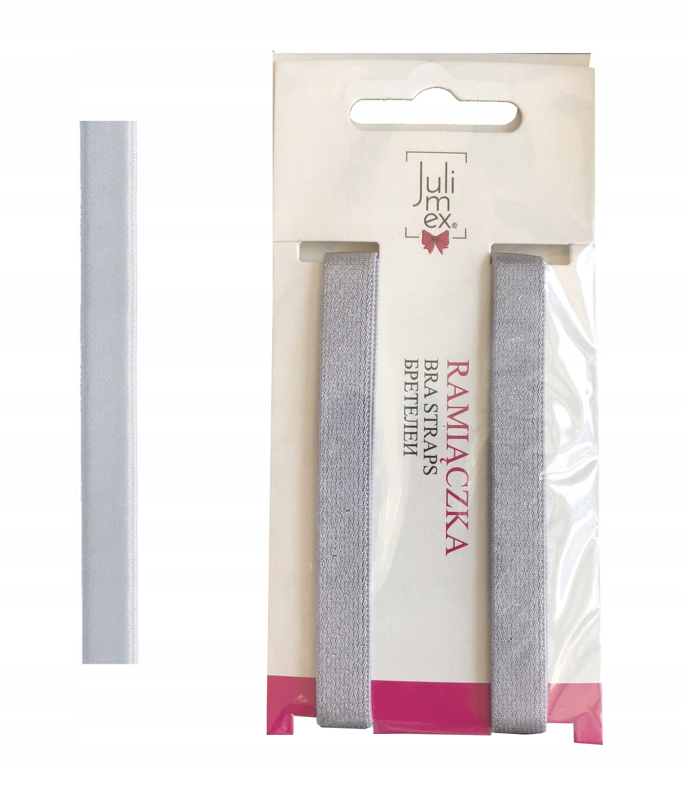 

Julimex ramiączka materiałowe jasnoszare 10mm