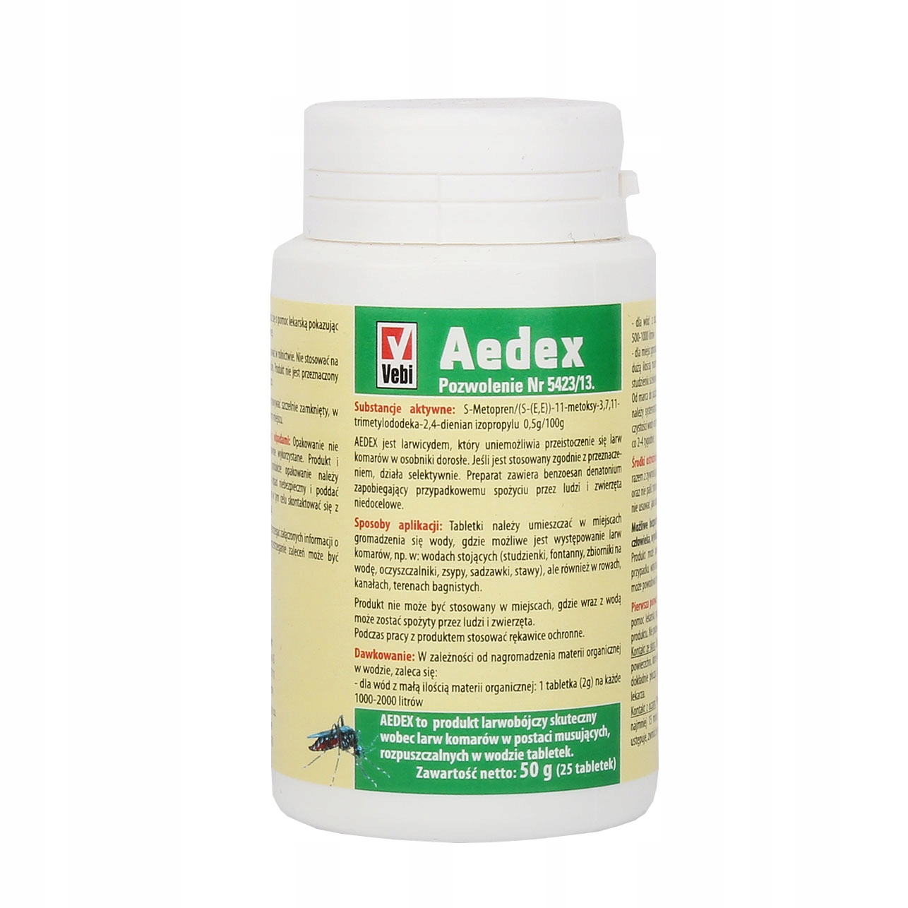 

Aedex larwicyd zwalcza Larwy Komarów Komary 25szt