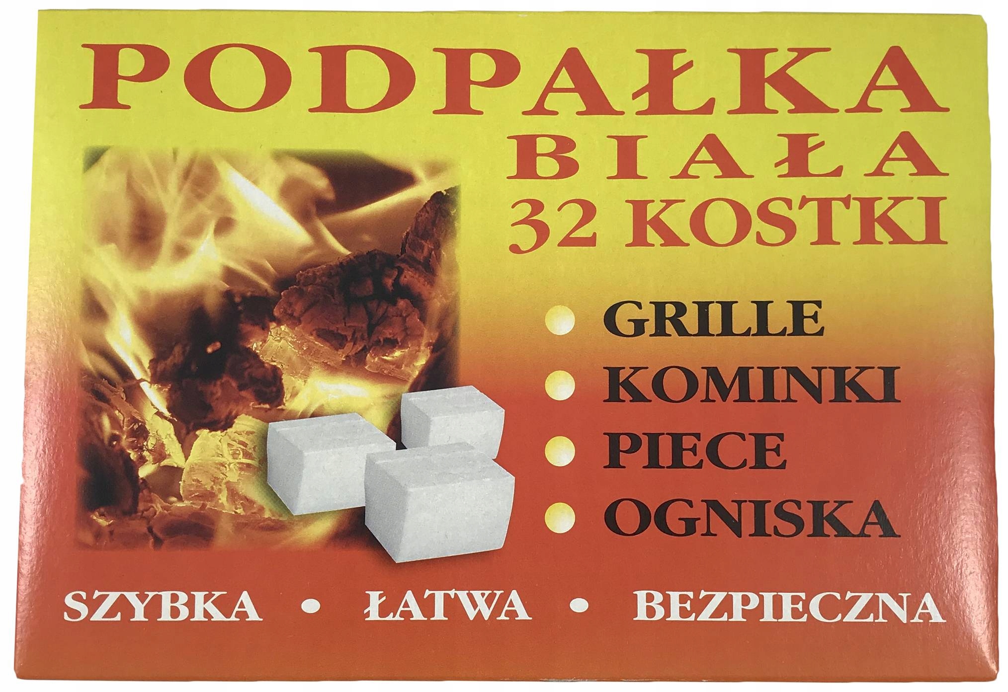 

Podpałka do grilla biała kostka 32szt