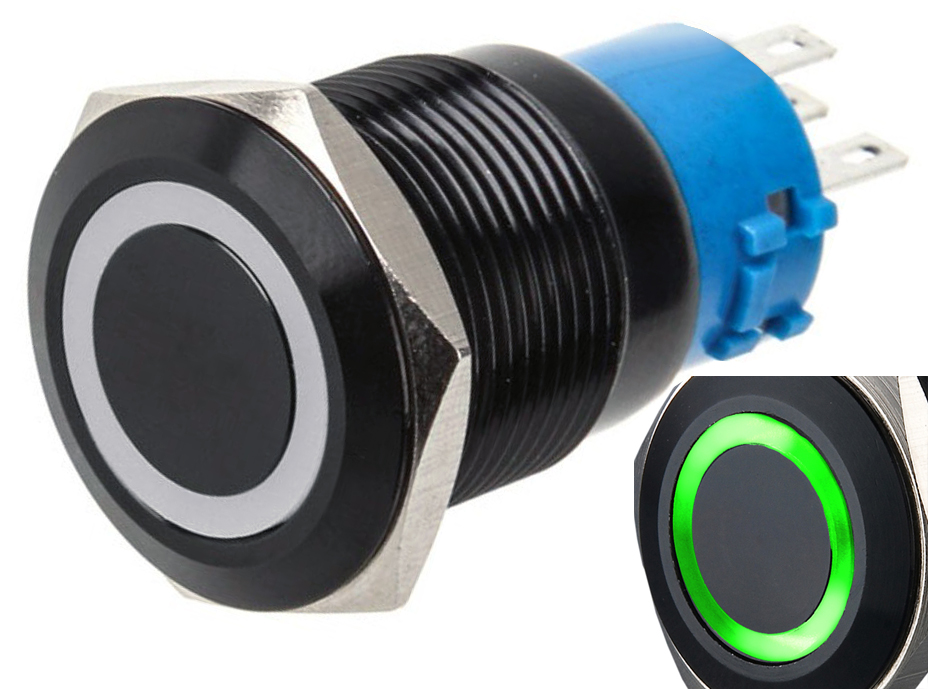 

Przycisk Wandaloodporny 19mm Chwilowy 3A/250V Bz