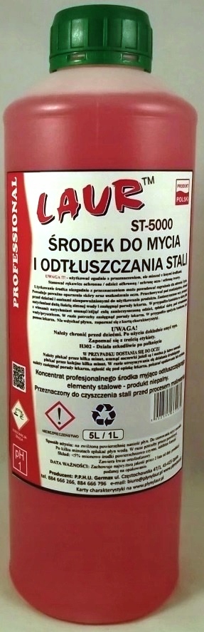 

Płyn Do Mycia I Odtłuszczania Stali Laur 1L