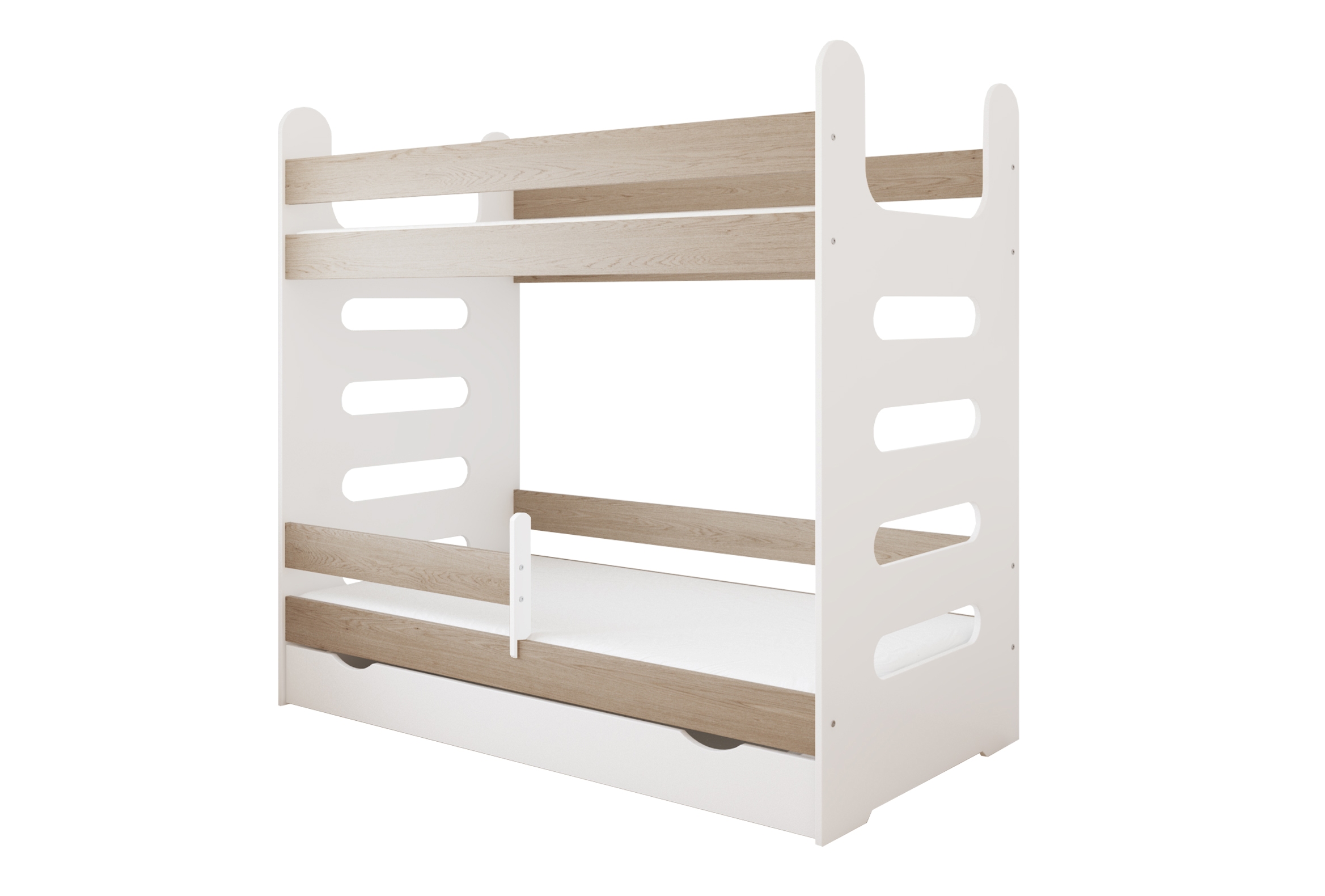 Двухъярусная кровать МАТИ 180x80 с ящиком и стойками