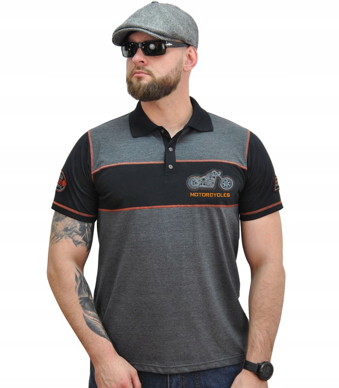 

T-shirt polo koszulka męska motocyklowa chopper L