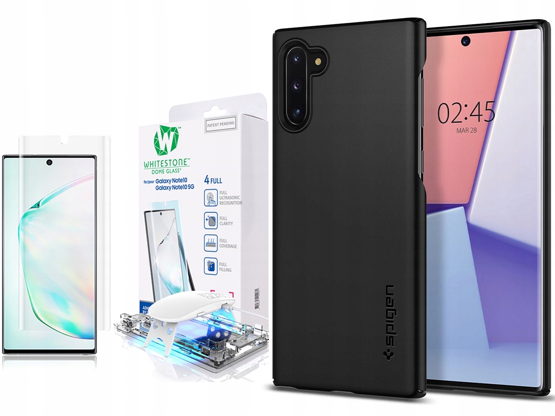 

Spigen Thin Fit Etui Do Galaxy Note 10 +szkło Dome