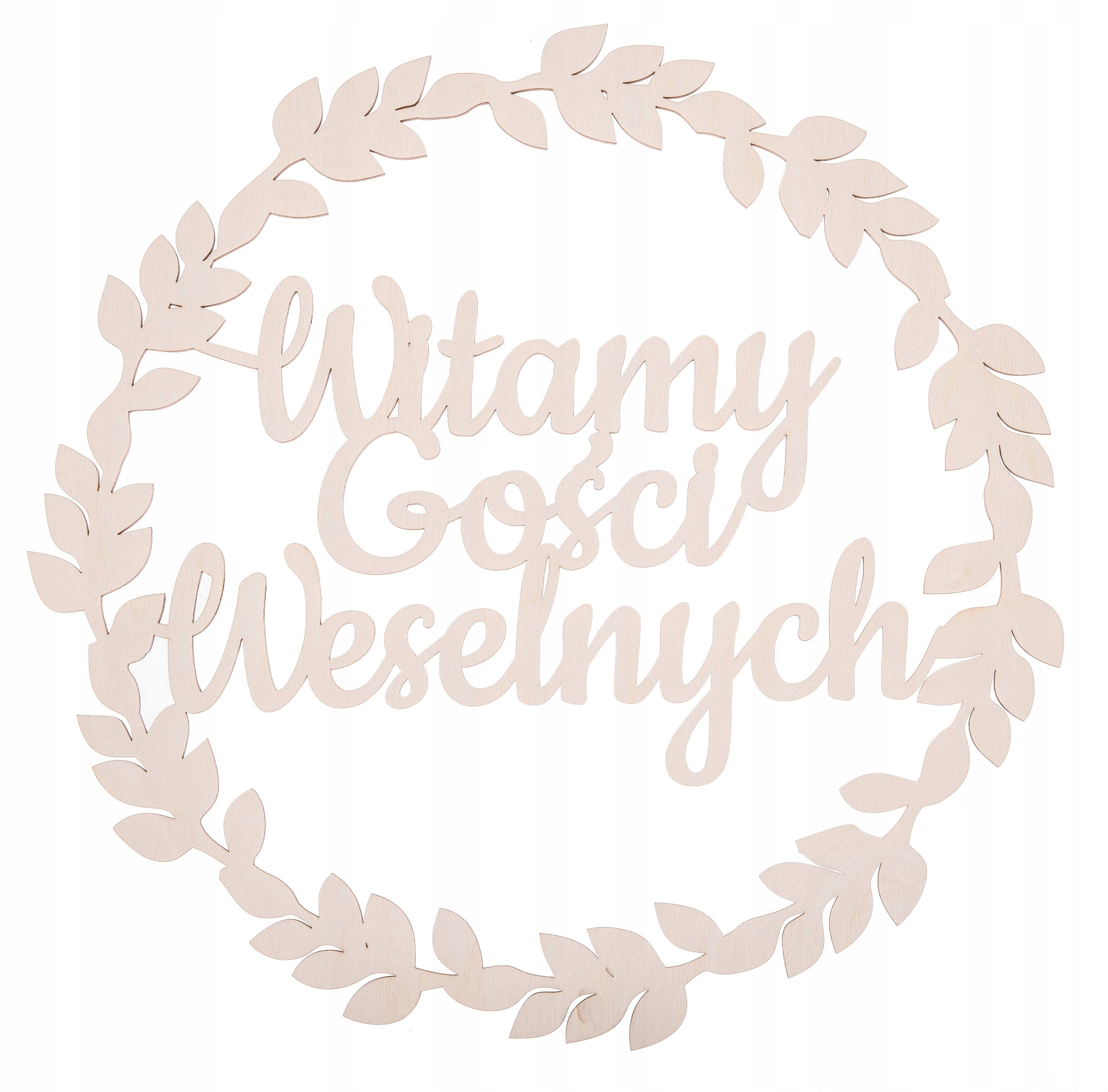 

Wianek koło Witamy Gości Weselnych 55cm wesele