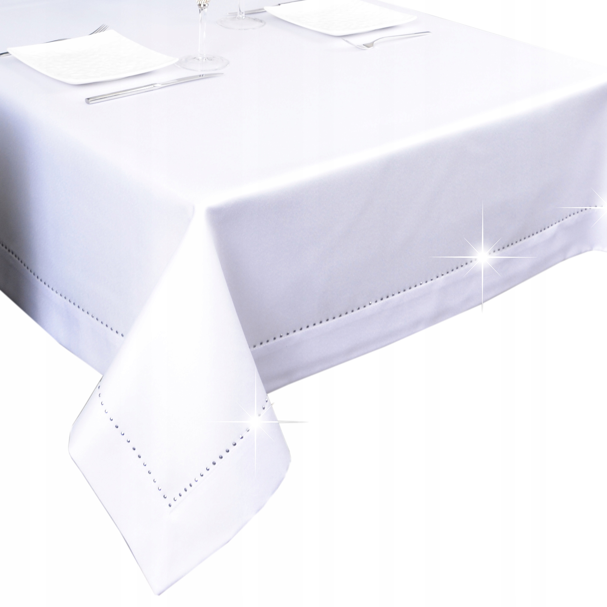 

obrus plamoodporny Glamour 180x140 biały, dżety