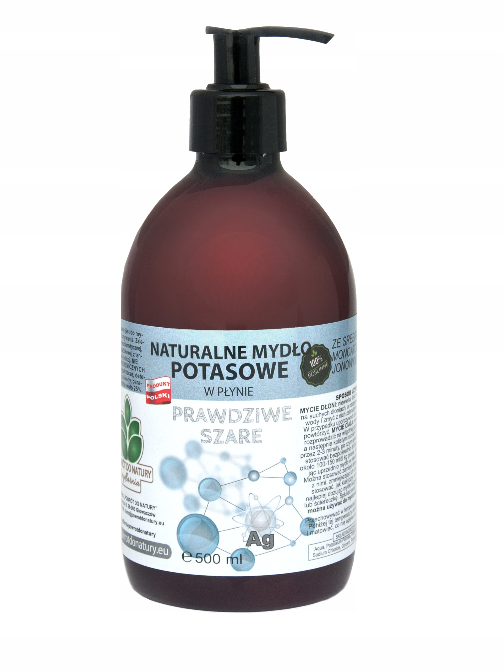 

Mydło ze Srebrem naturalne hipoalergiczne 0,5l